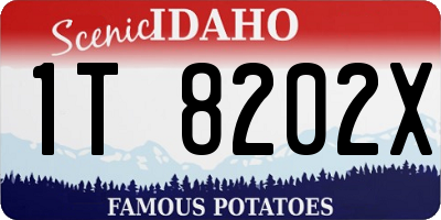 ID license plate 1T8202X