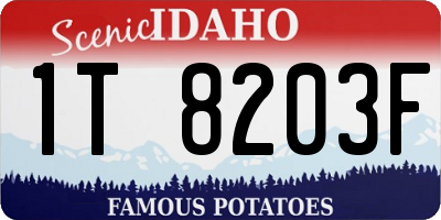 ID license plate 1T8203F