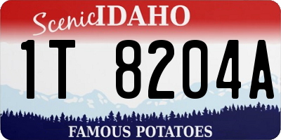 ID license plate 1T8204A