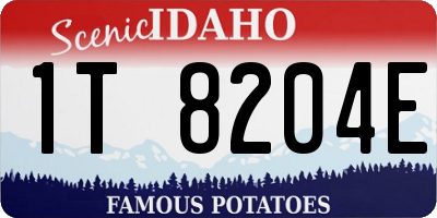 ID license plate 1T8204E