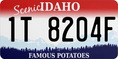ID license plate 1T8204F
