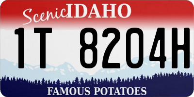 ID license plate 1T8204H