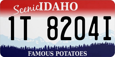 ID license plate 1T8204I