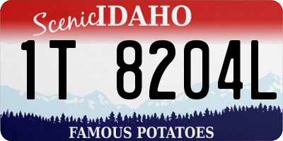 ID license plate 1T8204L