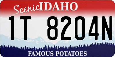 ID license plate 1T8204N