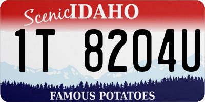 ID license plate 1T8204U
