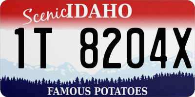 ID license plate 1T8204X