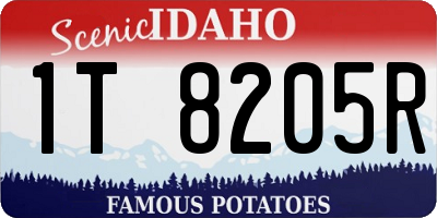 ID license plate 1T8205R
