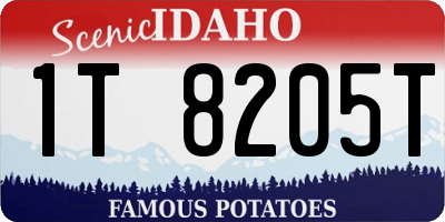 ID license plate 1T8205T