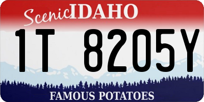 ID license plate 1T8205Y