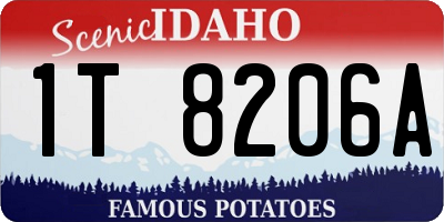 ID license plate 1T8206A