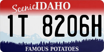ID license plate 1T8206H
