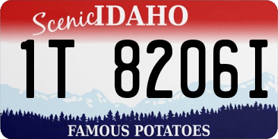 ID license plate 1T8206I
