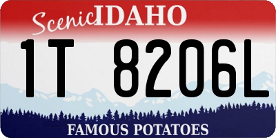 ID license plate 1T8206L