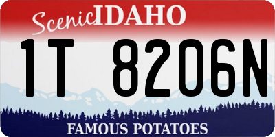 ID license plate 1T8206N