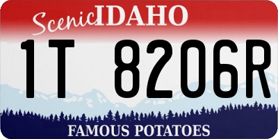 ID license plate 1T8206R
