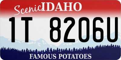 ID license plate 1T8206U