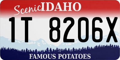 ID license plate 1T8206X