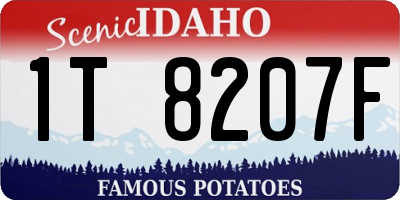 ID license plate 1T8207F