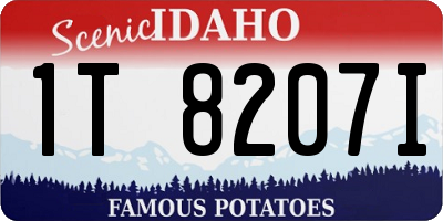 ID license plate 1T8207I