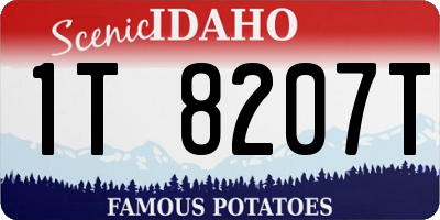 ID license plate 1T8207T