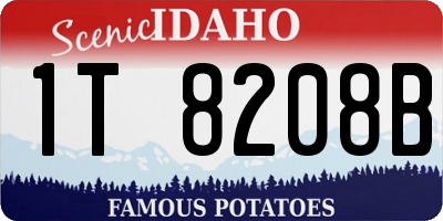 ID license plate 1T8208B