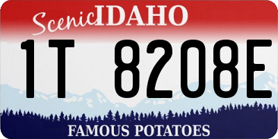 ID license plate 1T8208E