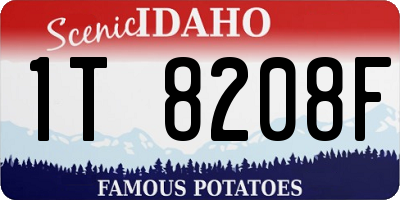 ID license plate 1T8208F