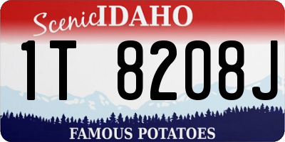 ID license plate 1T8208J