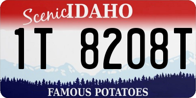 ID license plate 1T8208T