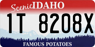 ID license plate 1T8208X