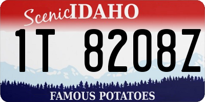 ID license plate 1T8208Z