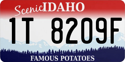 ID license plate 1T8209F