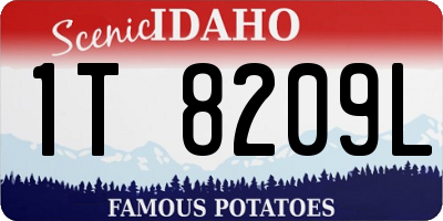 ID license plate 1T8209L