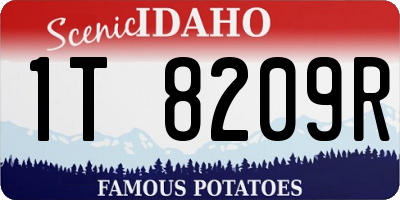 ID license plate 1T8209R