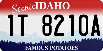 ID license plate 1T8210A