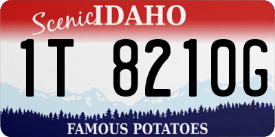 ID license plate 1T8210G