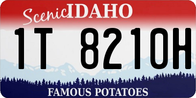 ID license plate 1T8210H