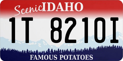 ID license plate 1T8210I