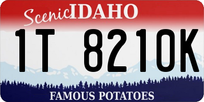 ID license plate 1T8210K