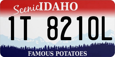 ID license plate 1T8210L