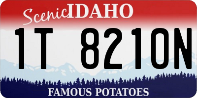 ID license plate 1T8210N