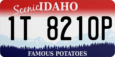 ID license plate 1T8210P
