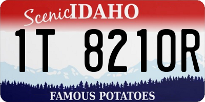 ID license plate 1T8210R