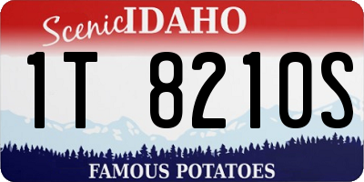 ID license plate 1T8210S
