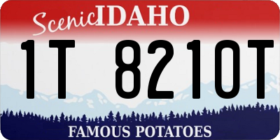 ID license plate 1T8210T