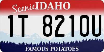 ID license plate 1T8210U