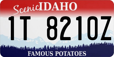 ID license plate 1T8210Z