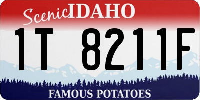ID license plate 1T8211F