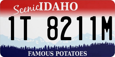 ID license plate 1T8211M